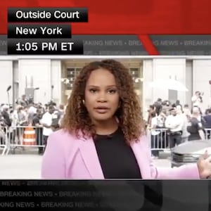 CNN reporter Laura Coates reports from outside the courthouse where Diddy was just acquitted