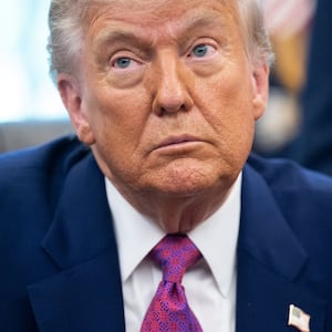 President Donald Trump appears in the Oval Office of the White House in Washington, DC,