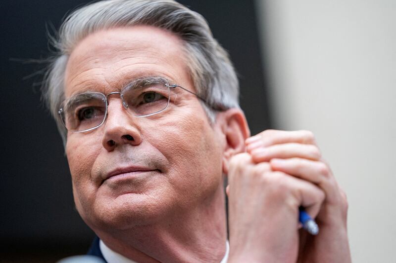 U.S. Treasury Secretary Scott Bessent testifies before a House Financial Services Committee hearing.