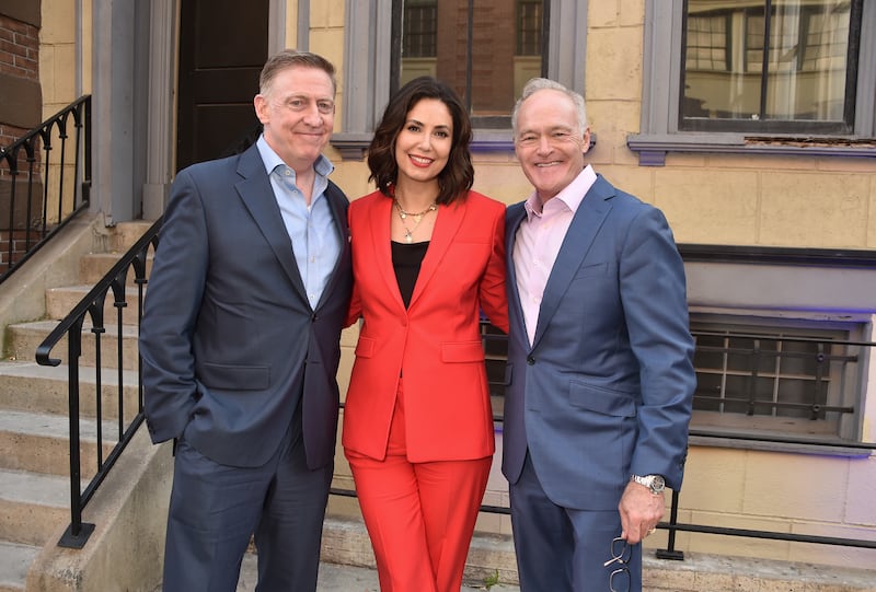 Bill Owens, Cecilia Vega and Scott Pelley of "60 Minutes."