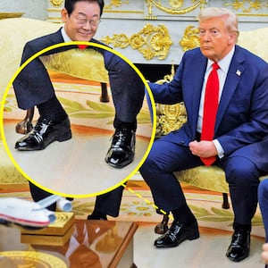 President Donald Trump meets with South Korean President Lee Jae Myung at the Oval Office, at the White House.