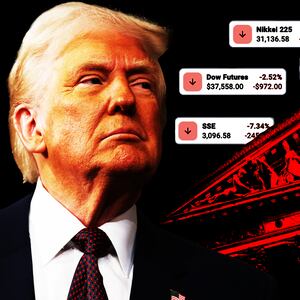 Donald Trump, stock market photo illustration