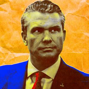 A photo illustration of Defense secretary nominee Pete Hegseth.