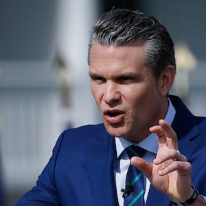 CARLISLE, PENNSYLVANIA - APRIL 23: U.S. Secretary of Defense Pete Hegseth delivers remarks to students, faculty and staff at the U.S. Army War college on April 23, 2025 in Carlisle, Pennsylvania. The visit comes amid controversy following reports that Hegseth discussed sensitive military communications in an unsecured Signal chat for the second time with his wife, brother and others. (Photo by Kevin Dietsch/Getty Images)