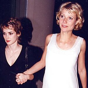 Winona Ryder and Gwyneth Paltrow during 1998 Golden Globe Awards in Los Angeles, California, United States.