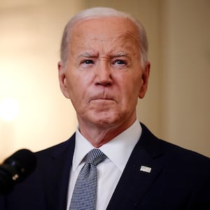 WASHINGTON, DC - MAY 31: U.S. President Joe Biden delivers remarks on former U.S. President Donald Trump’s guilty verdict in his hush-money trial before speaking on the Middle East at the White House on May 31, 2024 in Washington, DC. Biden said Trump had a fair trial and an impartial jury found him guilty on all 34 counts and added it is dangerous for anyone to say the trial was rigged. (Photo by Chip Somodevilla/Getty Images)