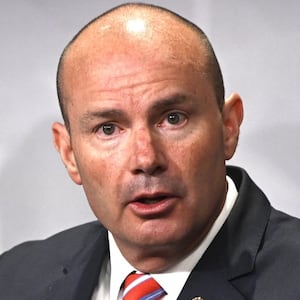 Senator Mike Lee speaks in Washington, DC on September 11, 2024.