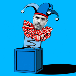 Photo illustrative gif of Hunter Biden as a jack in the box.