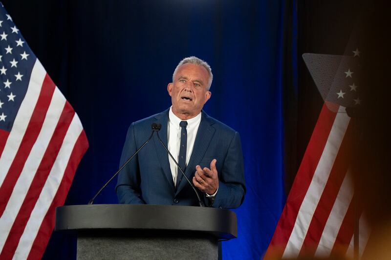Robert F. Kennedy Jr. gives remarks at the Renaissance Phoenix Downtown Hotel on August 23, 2024 in Phoenix, Arizona.