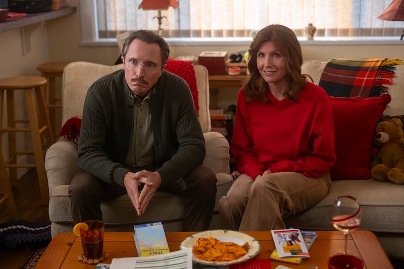 John Hoogenakker and Sharon Horgan in The Twisted Tale of Amanda Knox.