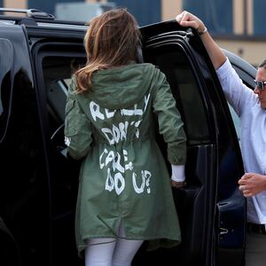 Melania Trump claims her “I reall don’t care, do U?’ jacket had a hidden meaning in her new memoir, according to a report.