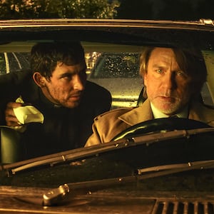 (L-R) Josh O'Connor and Daniel Craig in Wake Up Dead Man.