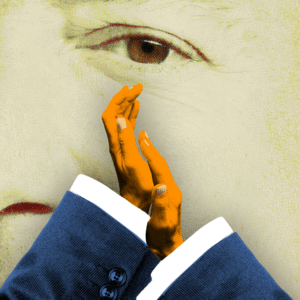 Jeff Bezos, clapping Trump hands