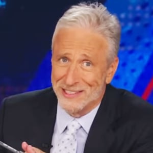 Jon Stewart, Pete Hegseth-inset