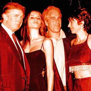 A photo illustration of Donald Trump, Melania Trump, Jeffrey Epstein, and Ghislaine Maxwell.