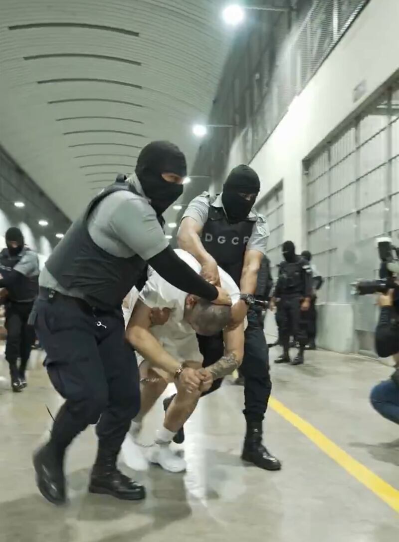 Abrego Garcia at The Terrorism Confinement Center (CECOT) in Tecoluca, El Salvador, according to his lawyer.
