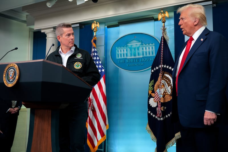 Sean Duffy and Donald Trump.