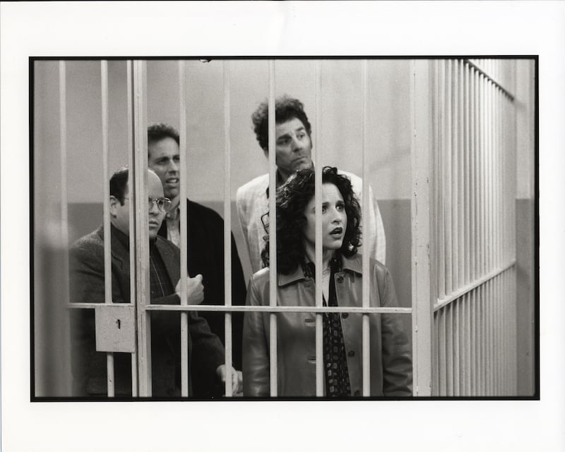 Jason Alexander, Jerry Seinfeld, Michael Richards, and Julia Louis-Dreyfus