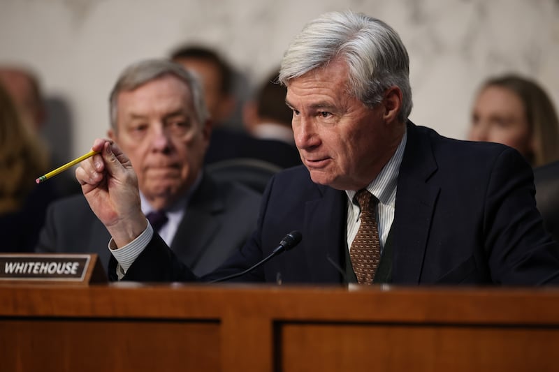 Sen. Sheldon Whitehouse (D-RI) during a confirmation hearing this week.