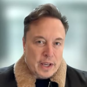 Musk during his interview with Bloomberg.