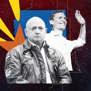 Illustration of Mark Kelly and Blake Masters