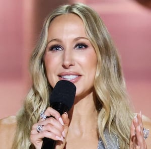 Nikki Glaser during the 82nd Annual Golden Globes held at The Beverly Hilton on January 05, 2025 in Beverly Hills, California. (Photo by Rich Polk/GG2025/Penske Media via Getty Images)