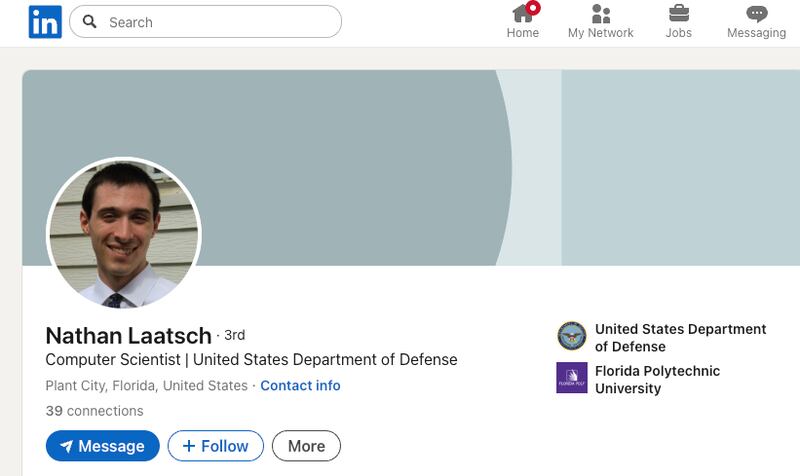 Nathan Laatsch's LinkedIn page