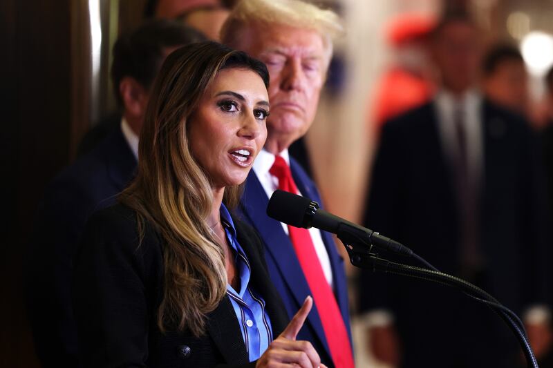 NEW YORK, NEW YORK - SEPTEMBER 06: Alina Habba, Attorney for Republican presidential nominee, former U.S. President Donald Trump, speaks during a press conference at Trump Tower on September 06, 2024 in New York City.