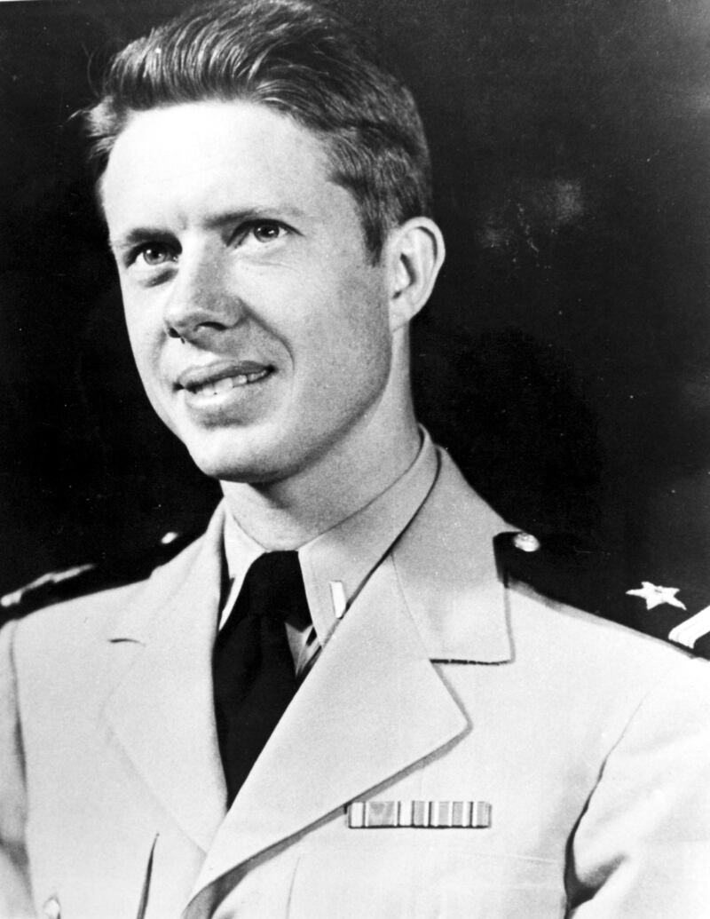 Jimmy Carter pictured as a US ensign, circa World War II.