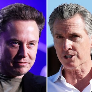 Gavin Newsom and Elon Musk