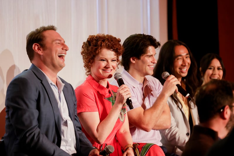 Brandon Scott Jones, Rebecca Wisocky, Asher Grodman and Roman Zaragoza at The Hollywood Roosevelt.