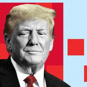 A photo illustration showing Donald Trump.