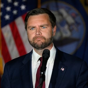 JD Vance speaks at a campaign rally at VFW Post 92 on August 15, 2024 in New Kensington, Pennsylvania.