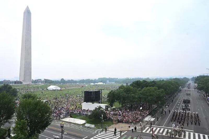 Only around 20,000 people were estimated to be in attendance.