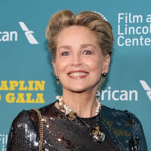 A photo of Sharon Stone on a red carpet