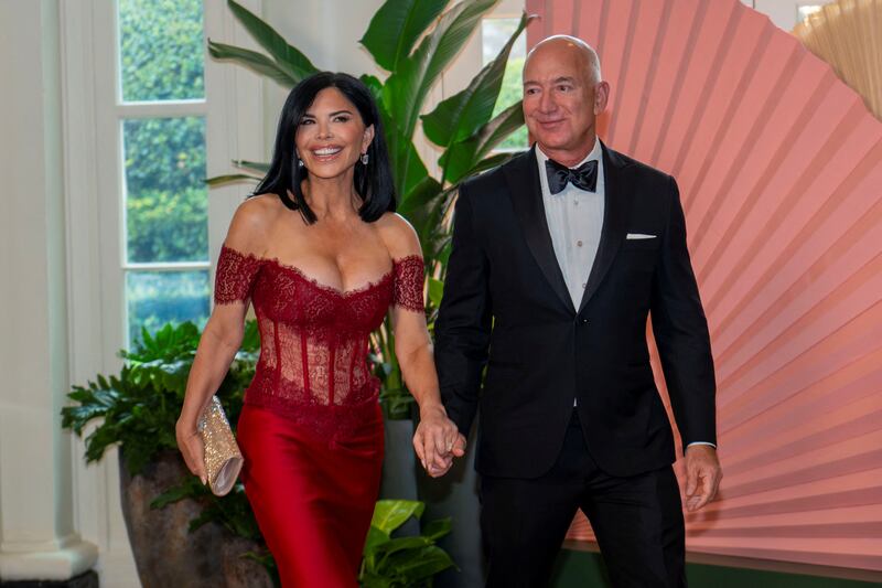 Amazon CEO Jeff Bezos and Lauren Sanchez