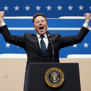 Elon Musk at Donald Trump's presidential inauguration celebration.