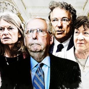 Lisa Murkowski, Mitch McConnell, Rand Paul and Susan Collins