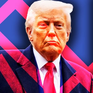 Donald Trump falling stocks photo illustration
