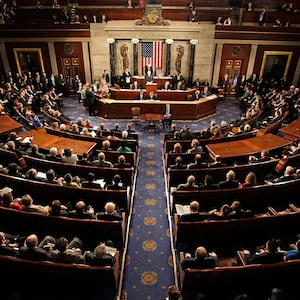 WASHINGTON - JANUARY 08:  A joint session of Congress meets to count the Electoral College vote from the 2008 presidential election the House Chamber in the U.S. Capitol  January 8, 2009 in Washington, DC. Congress met in a joint session to tally the Electoral College votes and certify Barack Obama to be the winner of the 2008 presidential election.