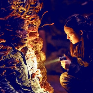 Ellie (Bella Ramsey) inspects an Infected