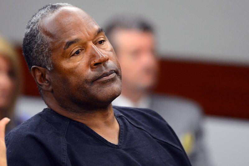 O.J. Simpson attends a 2013 hearing amid his prison sentence for armed robbery and kidnapping