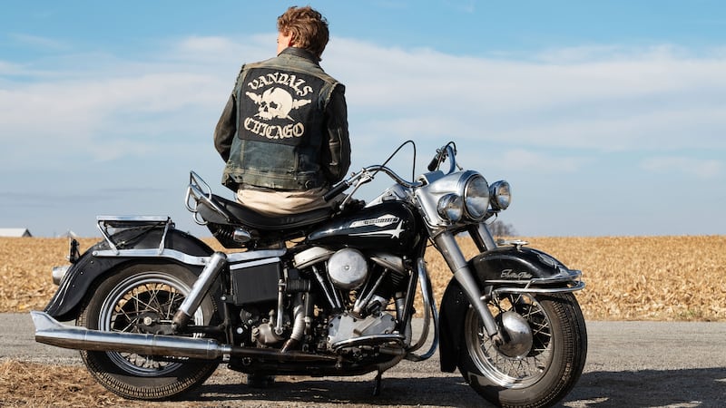A photo including Austin Butler in the film The Bikeriders
