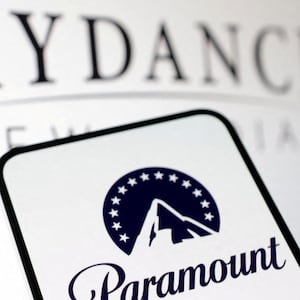 FILE PHOTO: Paramount Global and Skydance logos are seen in this illustration taken December 17, 2024. REUTERS/Dado Ruvic/Illustration/File Photo