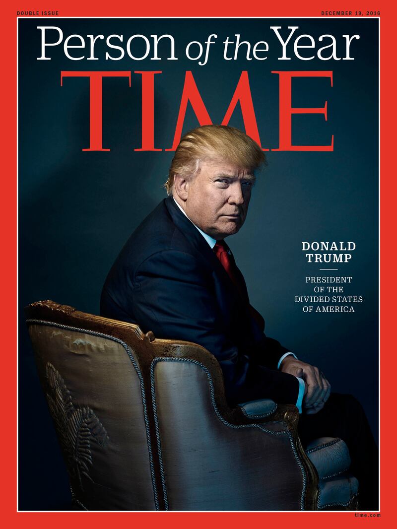 The cover of Time’s 2016 edition of “Person of the Year.”