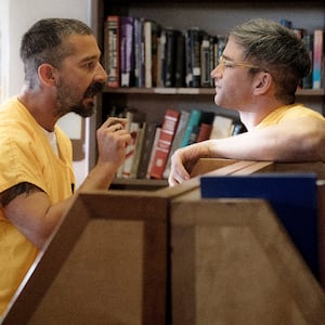 Shia LaBeouf and Evan Jonigkeit in Henry Johnson.