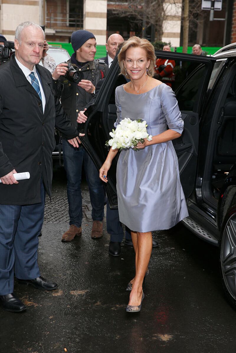 Elisabeth Murdoch attends the wedding of Jerry Hall and Rupert Murdoch in 2016.