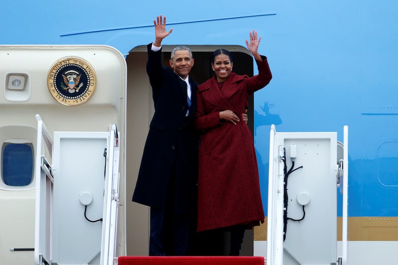 Obama and former First Lady Michelle Obama left the White House in 2017.