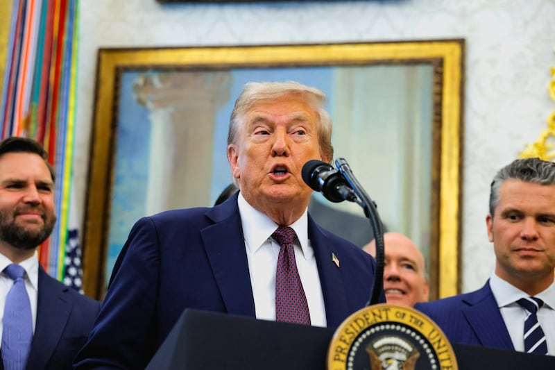 President Donald Trump called the social media speculation about his demise "crazy" on Tuesday and slammed it as 'fake news," but he did not specifically address his health amid ongoing questions.