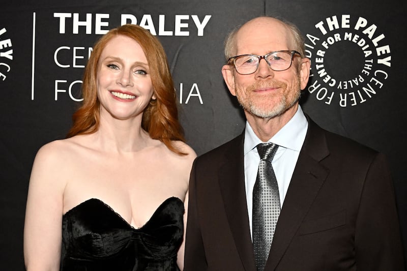 NEW YORK, NEW YORK - JUNE 13: Bryce Dallas Howard and Ron Howard attend 2024 Paley Honors at Cipriani 42nd Street on June 13, 2024 in New York City. (Photo by Steven Ferdman/Getty Images)